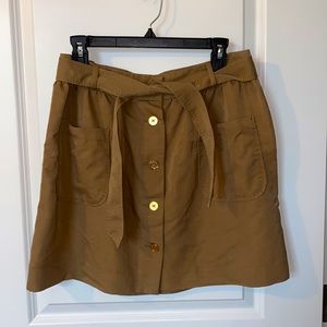 Tommy Hilfiger Button Down Skirt w/ Self Tie - Size 10